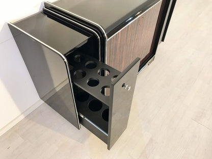 Art Deco Barschrank aus Makassarholz