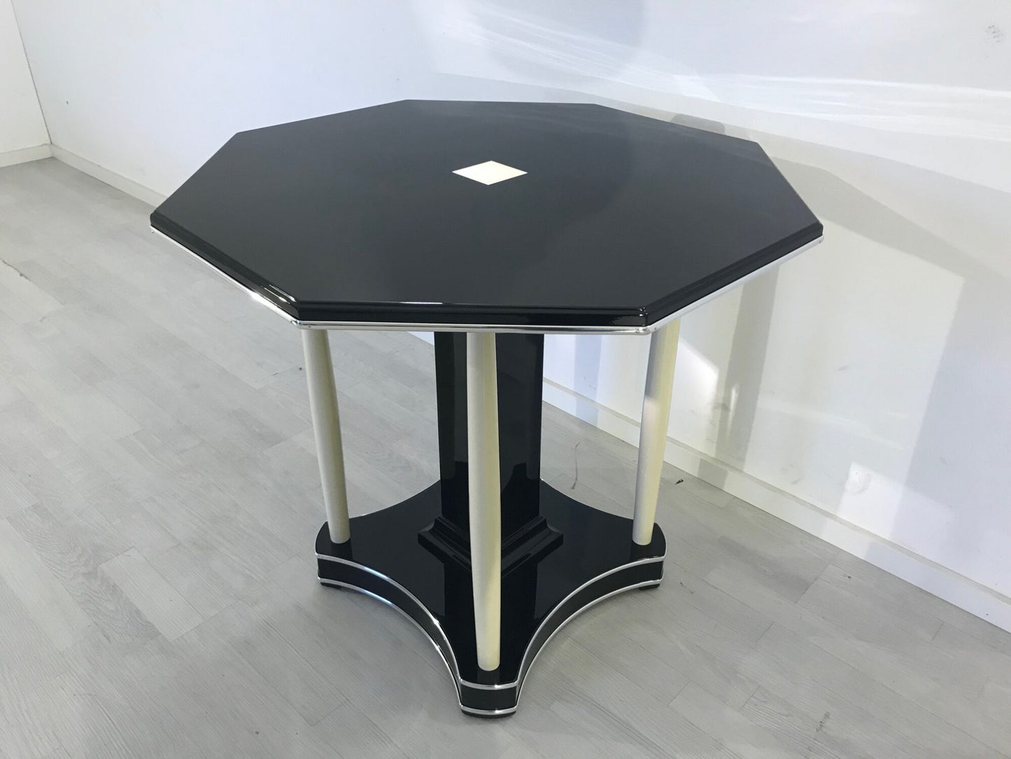 Achteckiger Art Deco Tisch für 4 Personen aus Frankreich 1920er Jahre