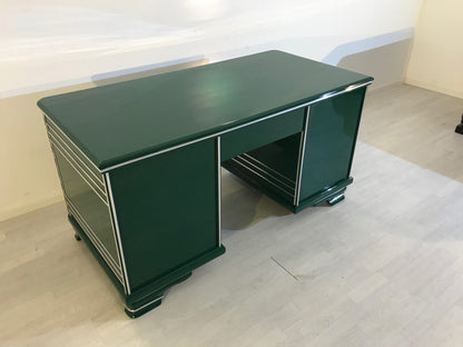 Art Deco Schreibtisch in Jaguar Racing Green 1920 aus Frankreich