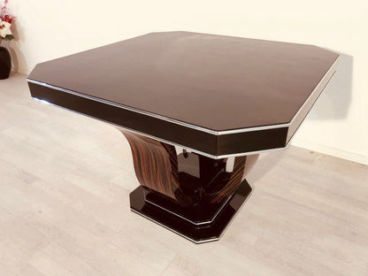 Achteckiger Esstisch im Art Deco Design