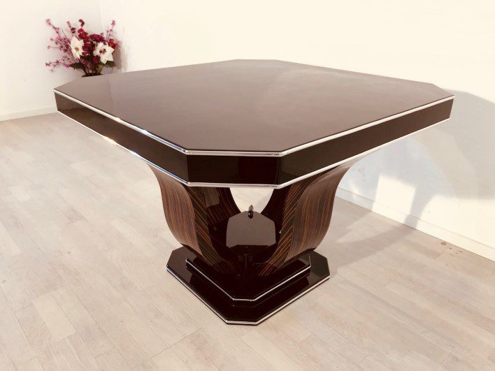 Achteckiger Esstisch im Art Deco Design