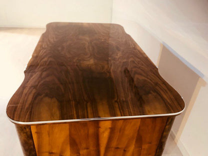 Originaler Art Deco Schreibtisch aus Wurzelholz