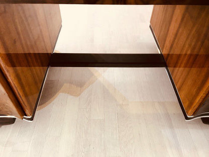 Originaler Art Deco Schreibtisch aus Wurzelholz