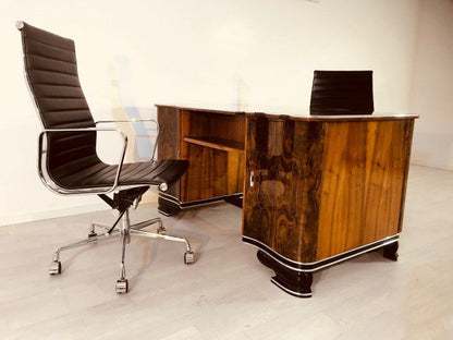 Originaler Art Deco Schreibtisch aus Wurzelholz