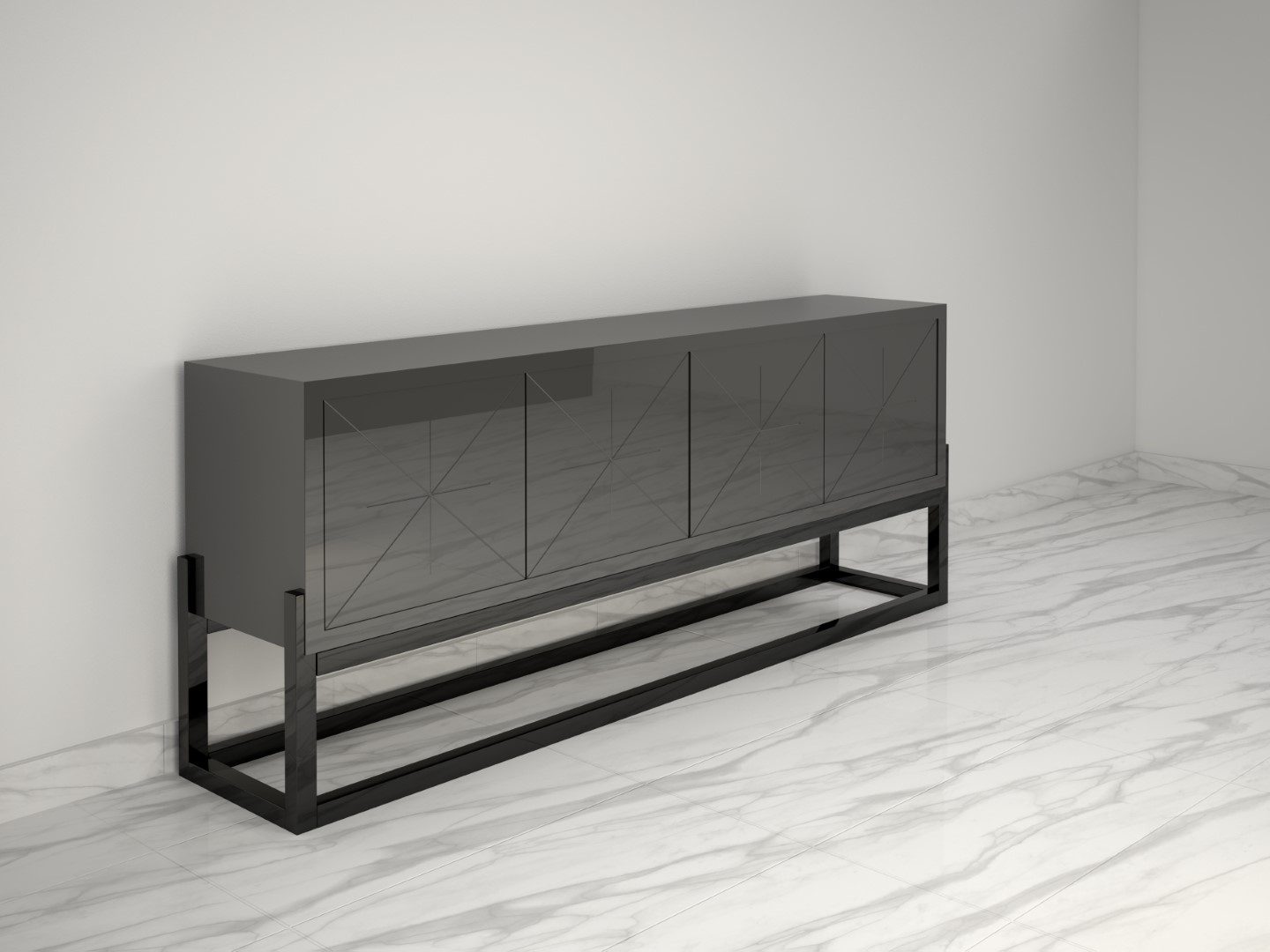 Modernes Design Sideboard mit einem Hochglanz-Finish