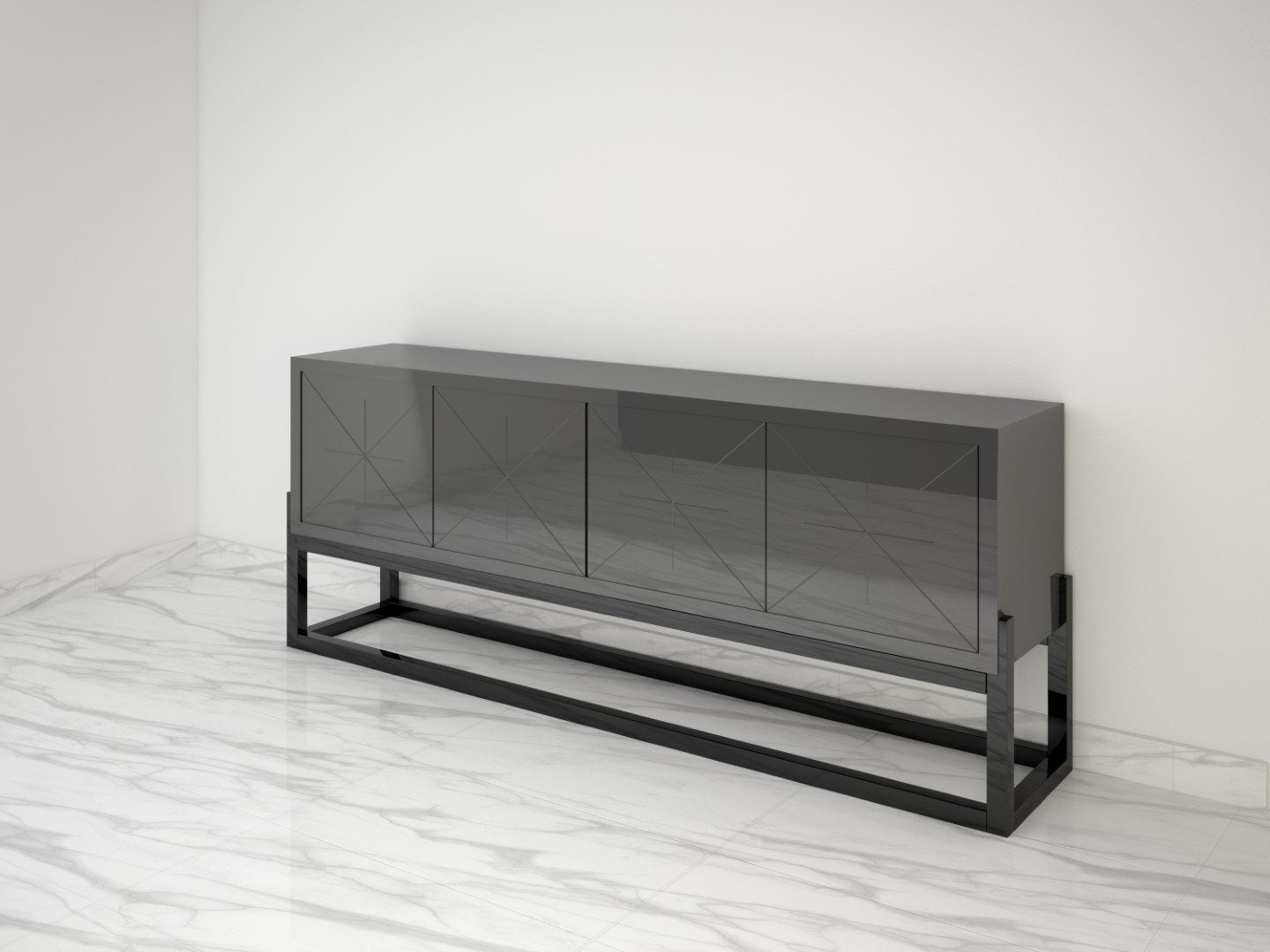 Modernes Design Sideboard mit einem Hochglanz-Finish