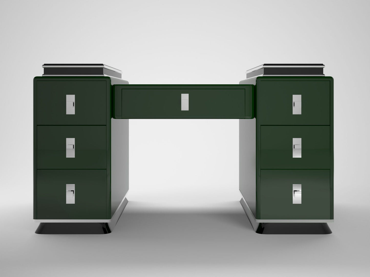 Moderner Design Tower Schreibtisch in Racing Green