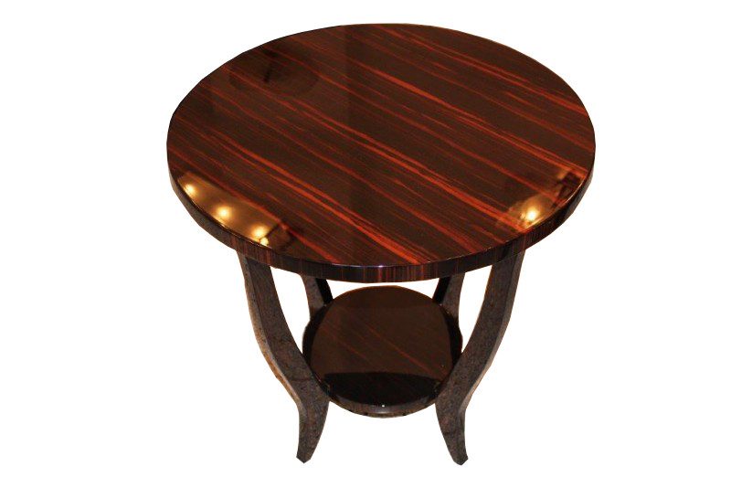 Art Deco Beistelltisch mit Makassarfurnier