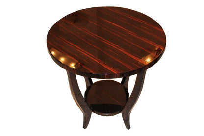 Art Deco Beistelltisch mit Makassarfurnier