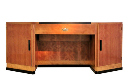 Art-Deco-Buffet mit einzigartiger Front aus Walnussholz