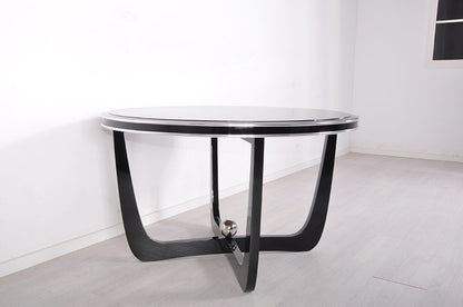 Art Deco Couchtisch, schwarz, 1930er-Jahre, Restauriert