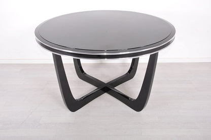 Art Deco Couchtisch, schwarz, 1930er-Jahre, Restauriert