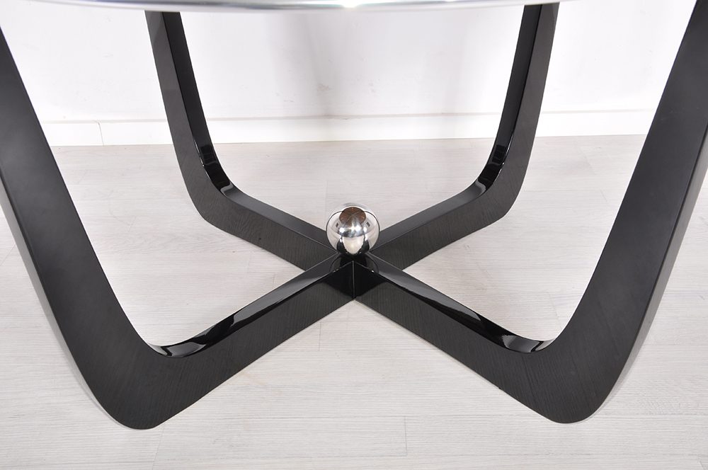 Art Deco Couchtisch, schwarz, 1930er-Jahre, Restauriert