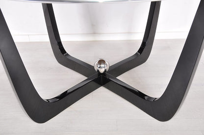Art Deco Couchtisch, schwarz, 1930er-Jahre, Restauriert