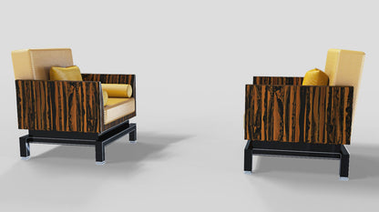 Pärchen Art Deco Design Sessel