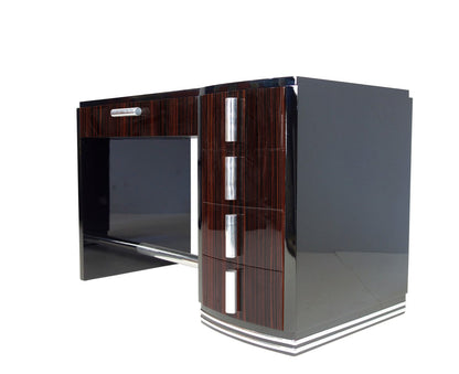 Art Deco Schreibtisch mit Makassarschubladen