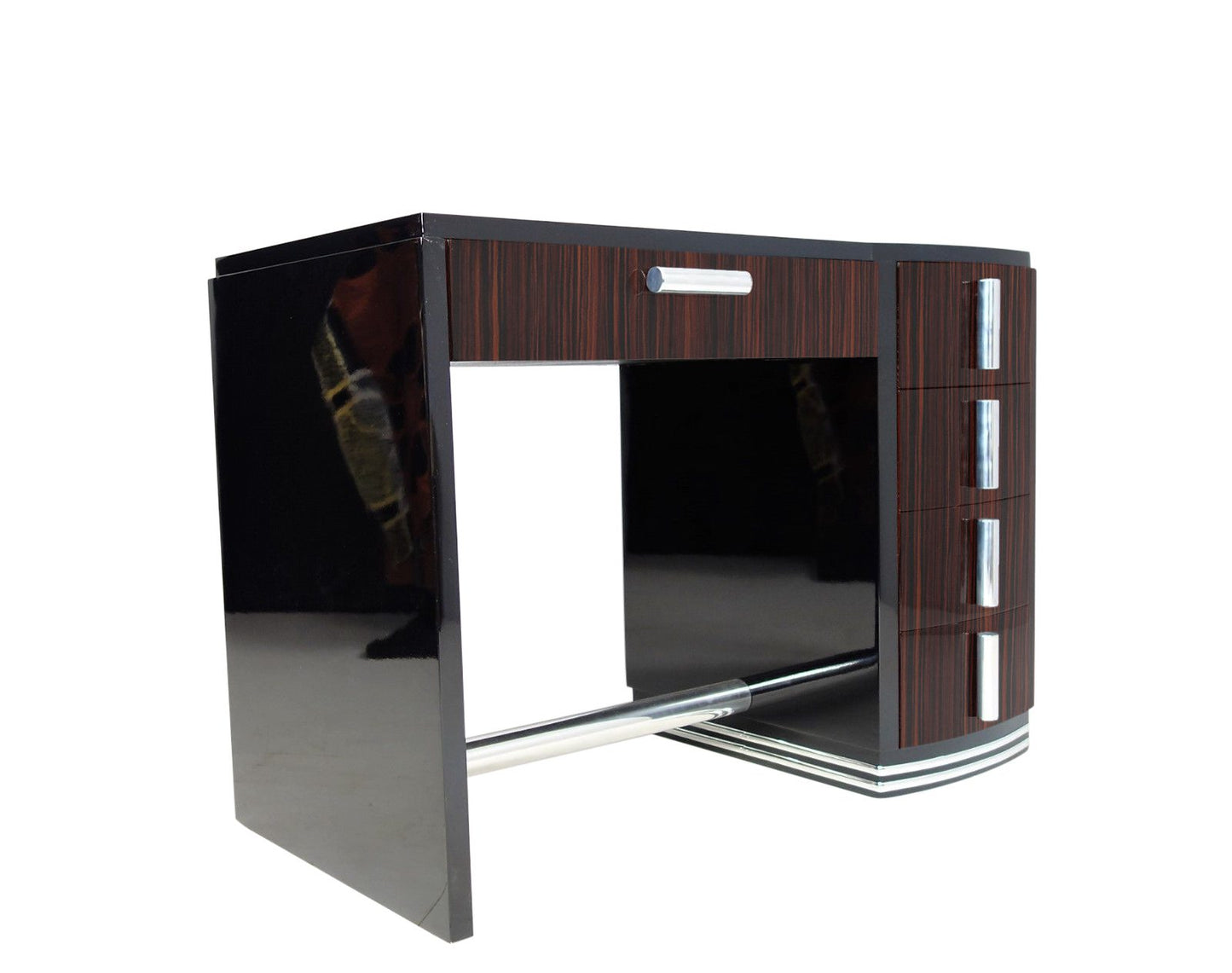 Art Deco Schreibtisch mit Makassarschubladen