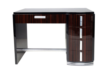 Art Deco Schreibtisch mit Makassarschubladen