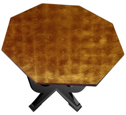Art Deco Beistelltisch mit Goldapplikationen