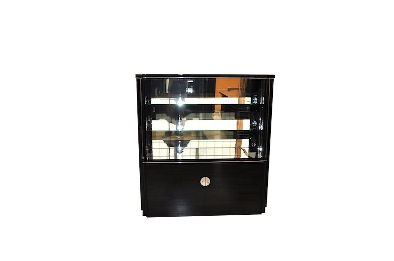 Art Deco Display Cabinet with a Groove and Lighting