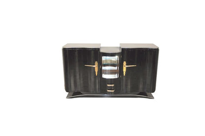 Art-Deco-Turm-Sideboard mit Messinggriffen
