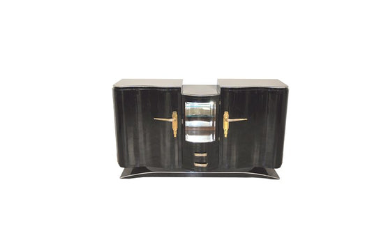 Art-Deco-Turm-Sideboard mit Messinggriffen