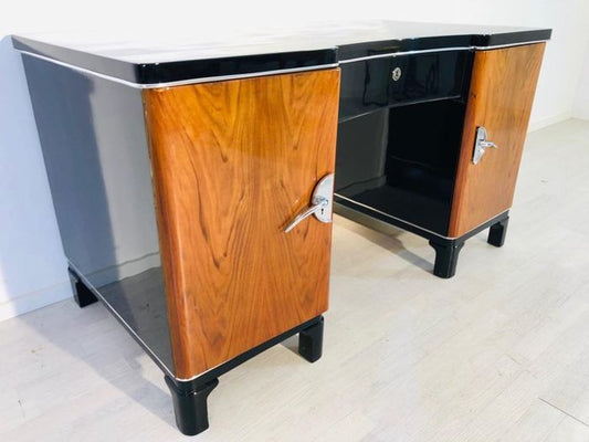 Zweifarbiger Art Deco Schreibtisch aus Frankreich 1930er