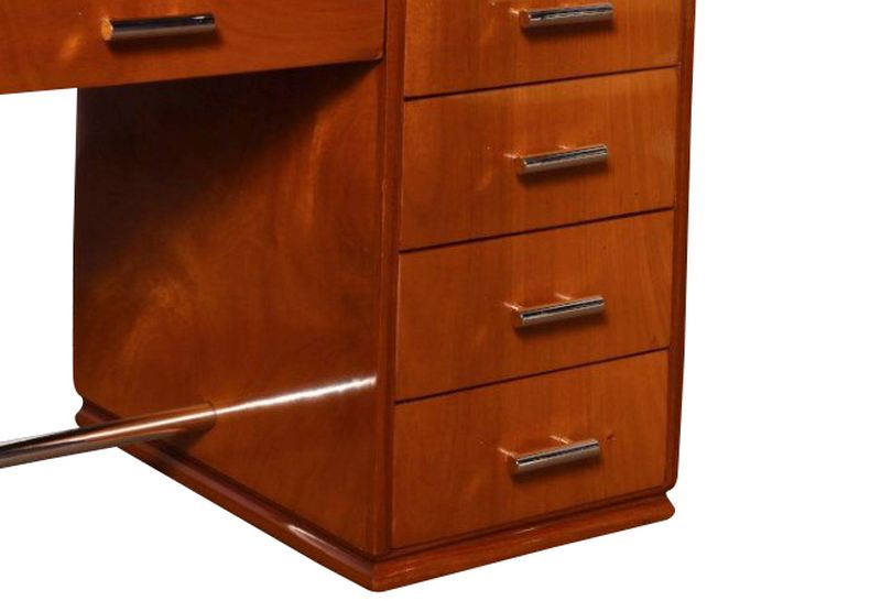 Mahagoni Art Deco Schreibtisch von 1930
