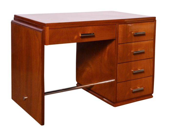 Mahagoni Art Deco Schreibtisch von 1930