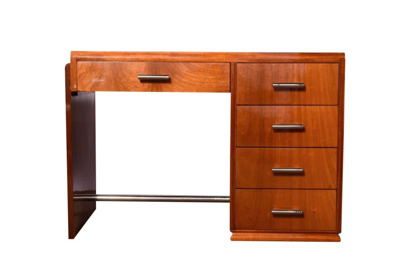 Mahagoni Art Deco Schreibtisch von 1930