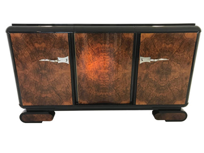 Wurzelholz Art Deco Sideboard aus Frankreich 1920er
