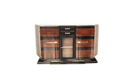Außergewöhnliches Art Deco Sideboard mit Vitrinenfach