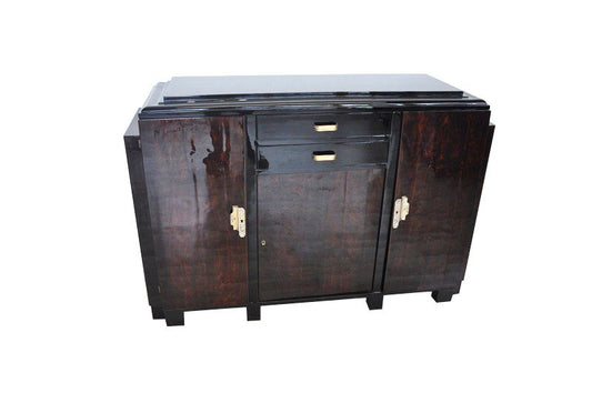Kleines Art-Deco-Buffet mit Mahagonifurnier
