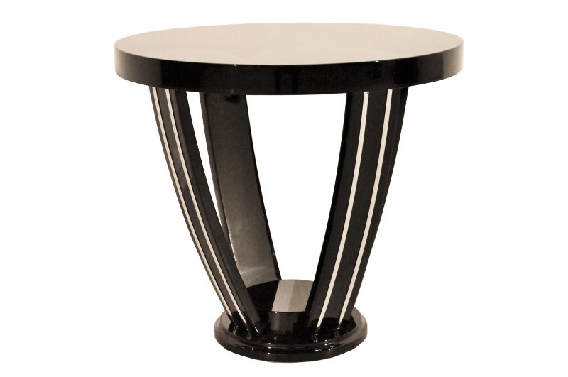 Art Deco schwarzer Beistelltisch ca. 1925
