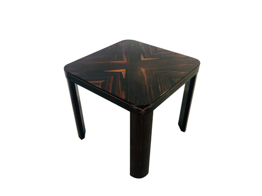 Art Deco Kaffeetisch Beistelltisch aus Makassarholz
