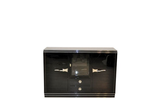 Geradliniges Art Deco Vitrinen-Sideboard