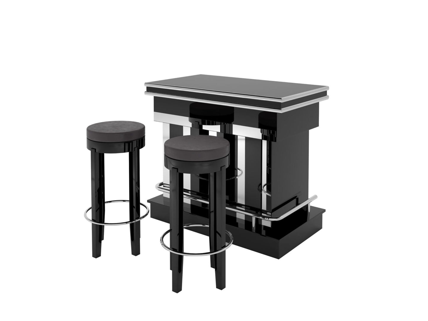Art Deco Design Bar mit Klavierlack