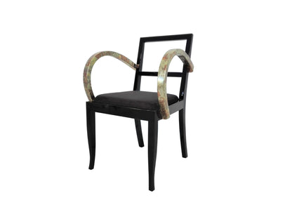 Französischer Art Deco Stuhl mit Schlagmetal