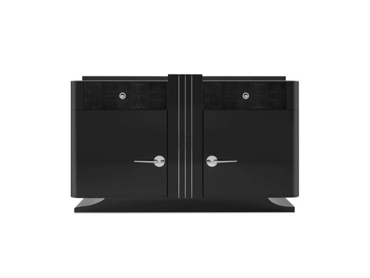 Schwarze Kommode im Art Deco Style
