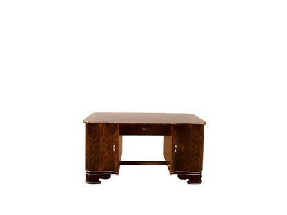 Originaler Art Deco Schreibtisch aus Wurzelholz