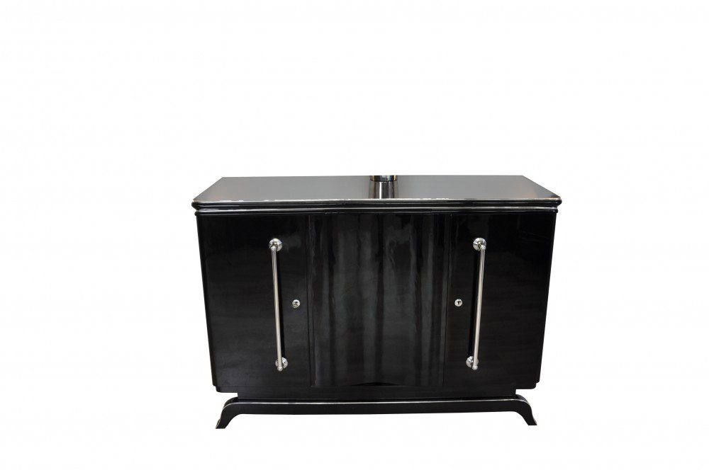 Wundervolles Art Deco Highboard mit Chromgriffen