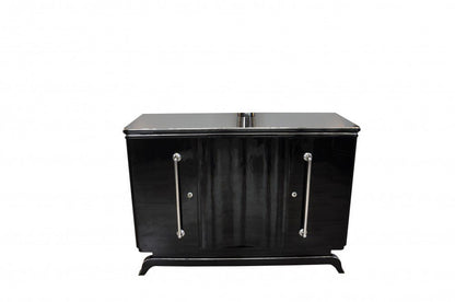 Wundervolles Art Deco Highboard mit Chromgriffen
