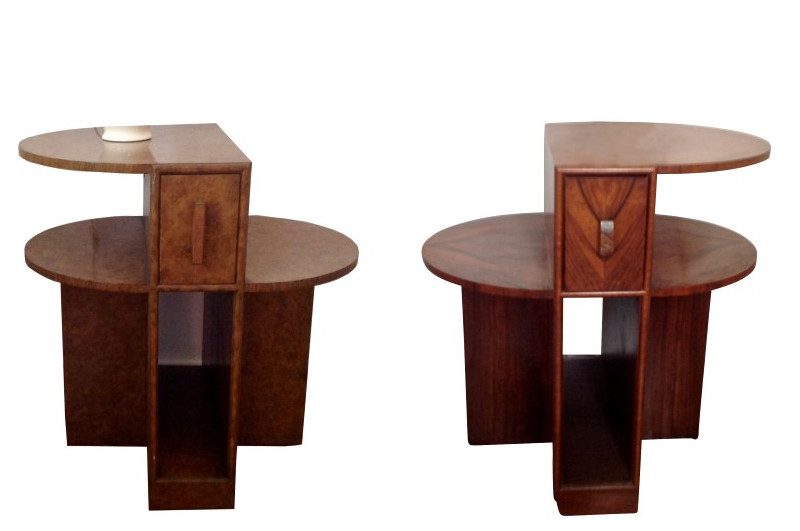 Pärchen Art Deco Nachttisch 1920er