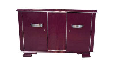 Extravagantes Art Deco Sideboard in einem außergewöhnlichen Violett