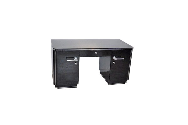 Antique Art Deco Desk with a Shelf on the Back