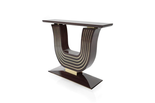 Konsolentisch im Art-Deco-Stil aus Walnussholz