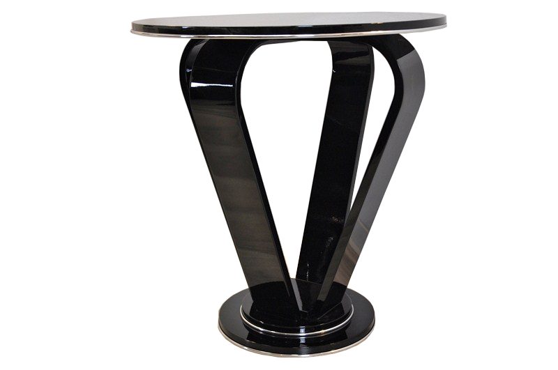 High Gloss Black Side Table