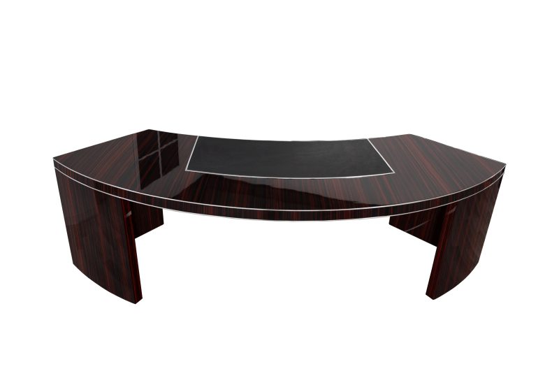 XXL Bauhaus Desk with a Macassar Veneer