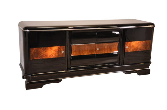 Large Art Deco Sideboard with Walnut Details