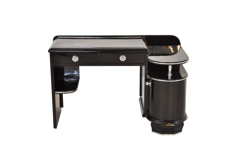 Art Deco Damenschreibtisch mit einer einzigartigen Form